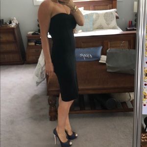 Diane von Furstenberg Black strapless dress